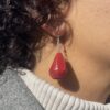 Red Stone Earrings - Image 2