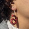 Red Swirl Earrings