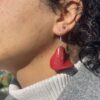 Red Wavy Small Earrings