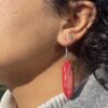 Red Long Stone Earrings - Image 2