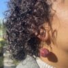 Burgundy Stone Earrings - Image 2