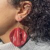 Red Wavy Earrings - Image 3
