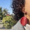Red Wavy Earrings - Image 2