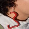 Red Doodle Earrings - Image 2