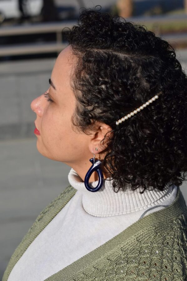 Blue Ribbon Earrings - Image 4