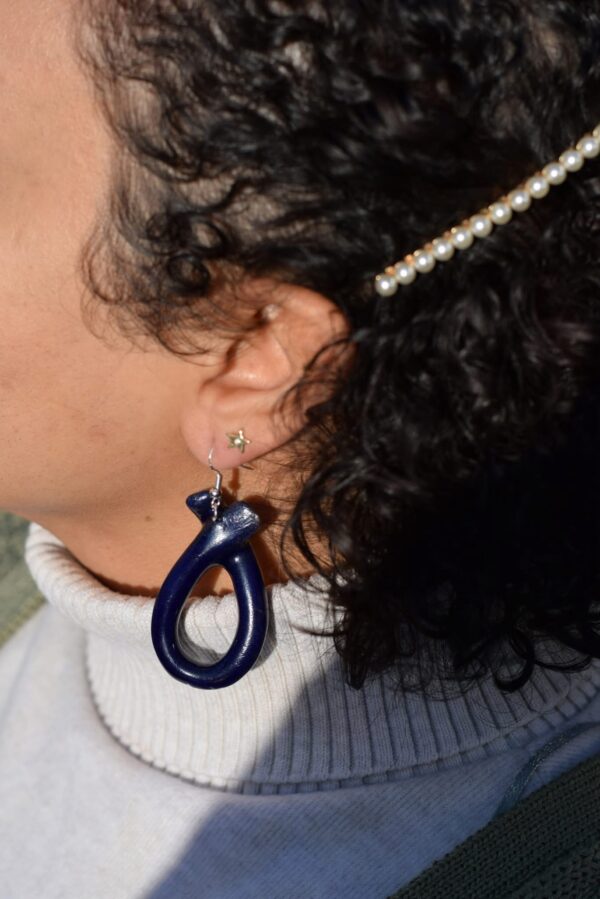 Blue Ribbon Earrings - Image 5