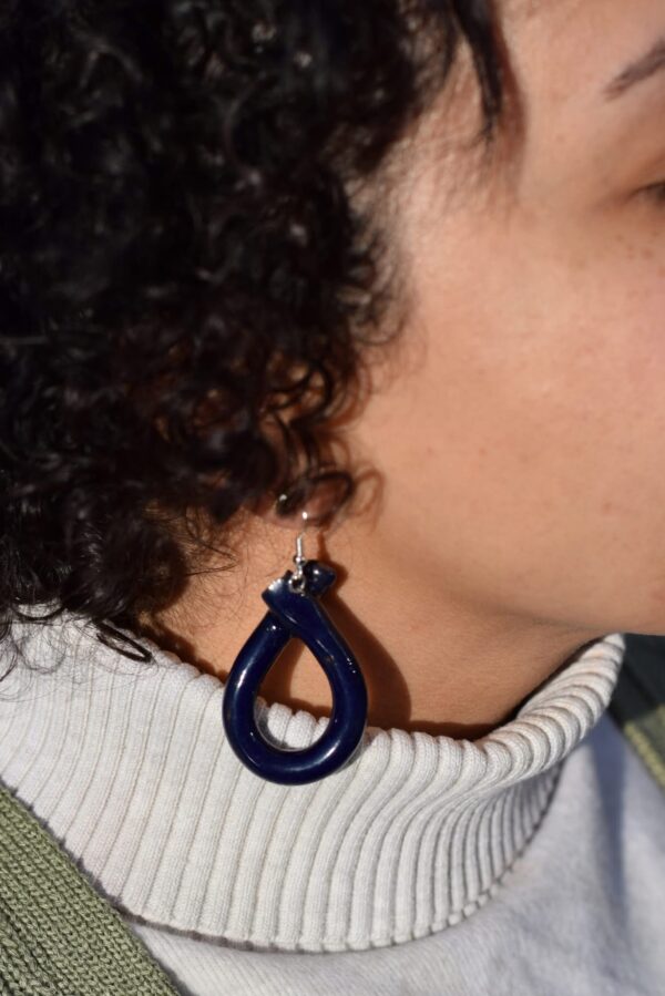 Blue Ribbon Earrings - Image 3